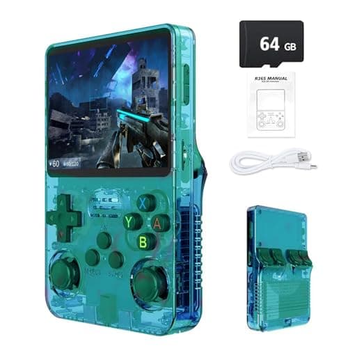 Retro Handheld Games Console (Green-64G)