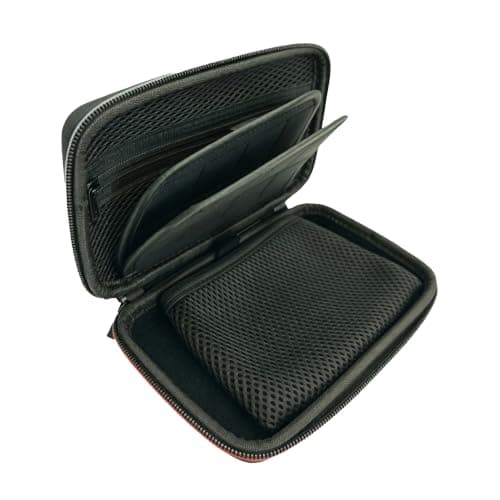 Handle Console Storage Bag for LL XL, Zipper Hard Case, Soft Inner Lining, Travel Carry, Black Card Organizer Panel Case Handheld Console Pouch Eva Travel Organizer Card Holder Mesh Pocket Zipper