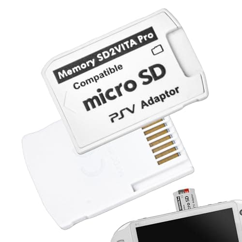 Ultimate Version SD2Vita 5.0 Memory Card Adapter, PS Vita PSVSD Micro SD Adapter with Storage Box High-Speed Converter for Enhanced Gaming Experience on PS Vita 1000 2000 Adapter for Storage Expansion