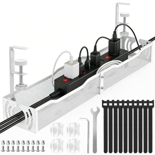 Tivddikun Cable Management, 25''/64CM Long Under Desk Cable Management
