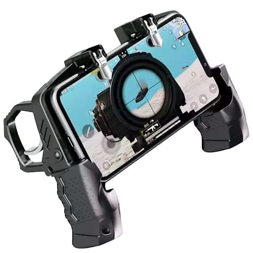 GCOM Firestorm Handheld Adjustable Trigger Grip for Android or iPhone mobile game controller phone attachment - PubG fortnite Gaming Grip Gaming.