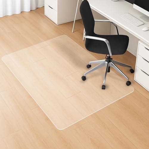 HOMEK Office Chair Mat for Hardwood Floor | 75×120cm Clear Floor Protector Mat for Office Chair, Desk Chair Mat for Hard Floors, Easy Glide for Chairs