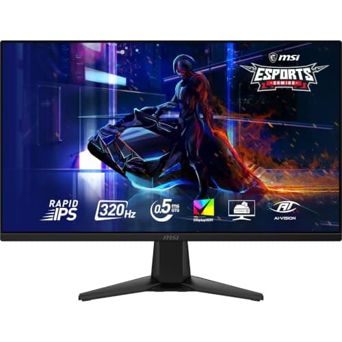 MSI MAG 275QF X32 27-Inch WQHD Gaming Monitor, 2560x1440 Rapid IPS, 320Hz, 0.5ms, DisplayHDR 400, AMD FreeSync™ Premium, Eye care, AI vision, HDMI 2.1, DP 1.4a, Frame-less, Vesa Mount, Black
