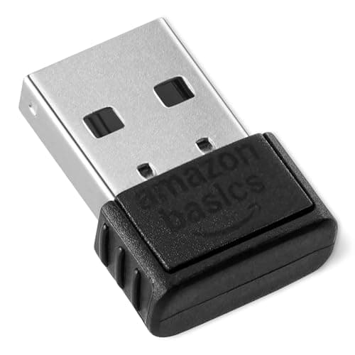 Amazon Basics Bluetooth 5.4 USB Adapter Dongle for PC, USB Receiver for Bluetooth Mouse, Keyboard, Laptop, Windows 11/10/8.1 Compatible