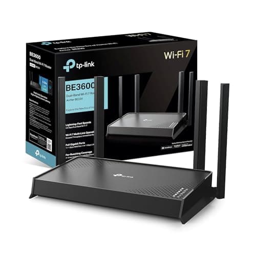TP-Link Archer BE220 3.6 Gbps Dual Band WiFi 7 Router, 4 External Antennas