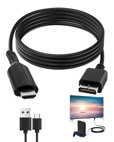 PS1/PS2 to HDMI Adapter HD Cable for Game Consoles Projector Monitor TV
