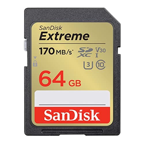 SANDISK Extreme SD Memory Card 64GB, Up to 170MB/s Read Speeds, UHS-I