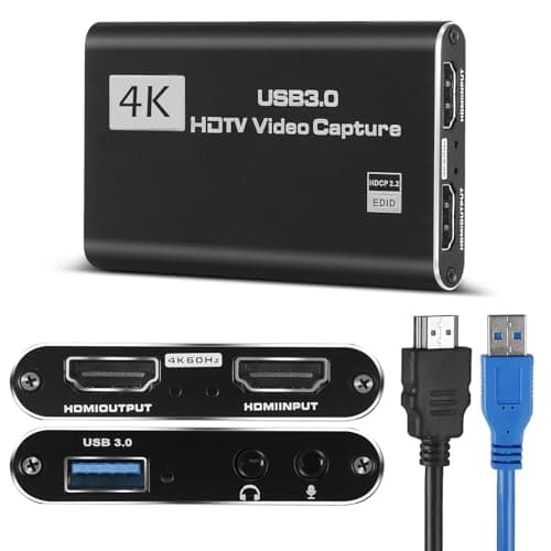 HeavenBird 4K HD Video Capture Card, Plug & Play USB 3.0, No Driver Needed