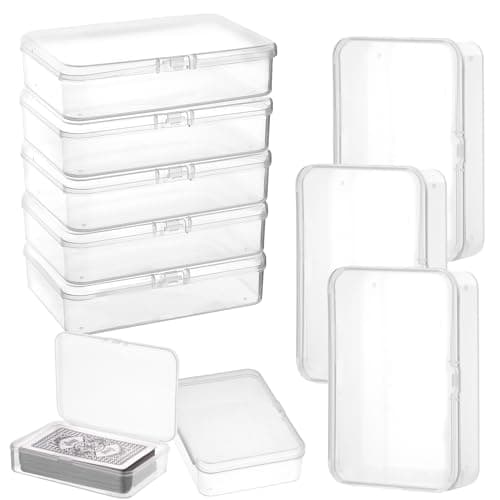 Vaktop 8pcs Playing Card Case, Clear Playing Card Box, Plastic Card Storage