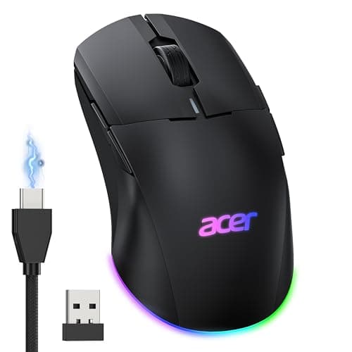 Acer Wireless Gaming Mouse for Laptop, 24K DPI Wired Computer Gaming Mouse