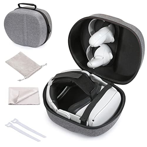 Bjids VR Headset Carrying Case,for Oculus Quest 2/3 All-in-One VR Gaming Headset and Touch Controllers,Gaming Accessories Compatible with Oculus Quest 2/Meta Quest 3