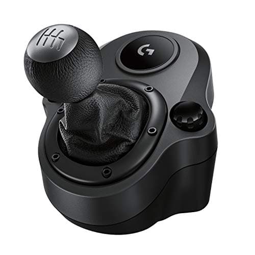 Logitech G Driving Force Racing Wheels Shifter for G29 | G920 & G923, 6 Speed, Push Down Reverse Gear, Steel and Leather Construction - Black