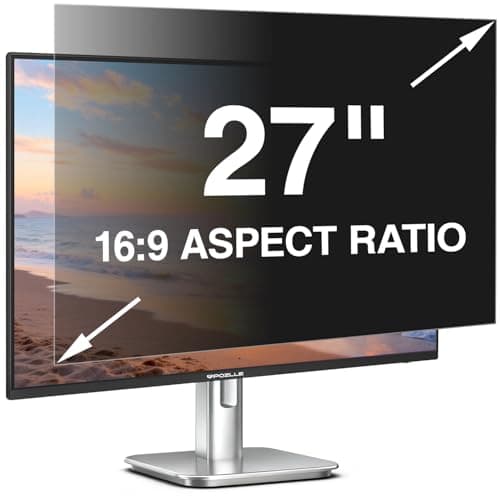 Pozlle 27 Inch Computer Privacy Screen Filter for 27" 16:9 Monitor