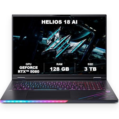 Acer Predator Helios 18 AI | Gaming Laptop | Core Ultra 9 | RTX 5080