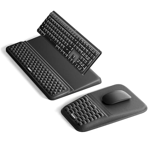 Vaydeer Keyboard Stand and Mouse Wrist Rest Set, Memory Foam, Black