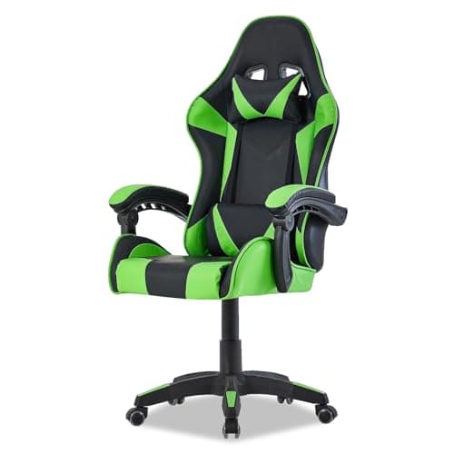 Walden Gaming Chair Ergonomic Office Chair Office Chairs Gaming Chair Backrest Seat Height Adjustable Swivel Chair Racing Office Computer Ergonomic Video Game Chair (Green)