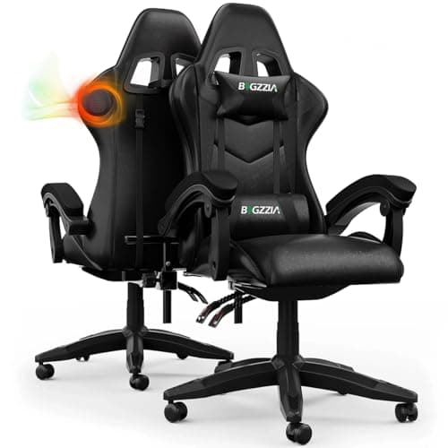 bigzzia Gaming Chair with Speakers Reclining PC Chair Ergonomic Design