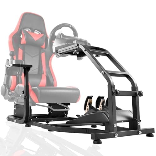 Dardoo Racing Simulator Cockpit Adjustable Fit for Logitech G27 G29 G920 G923, for Thrustmaster T300, for Fanatec Driving Steering Wheel Stand Gaming Frame, Not Included Wheel, Pedal and Seat