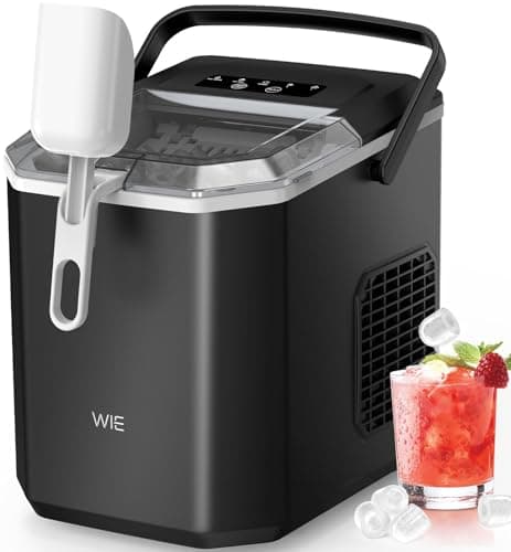 WIE Ice Maker Countertop, 9 Cubes in 6 Mins, 12KG/24H Ice Maker