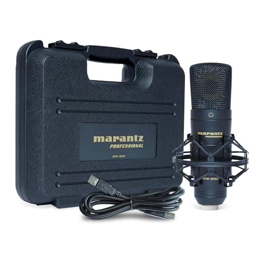 Marantz Professional MPM-2000U USB Condenser Microphone | Plug and Play USB, for PC and Mac, Includes Shockmount, for Voice Chat, Content Creation, Gaming, Streaming and Podcasts