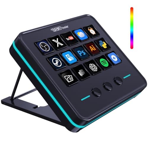 VSDINSIDE Macro Keypad, Stream Controller Deck with 18 Programmable Keys, Customizable Visual AI Pad, USB Soundboard for OBS, YouTube, Desk Office, Laptop, PC, Mac