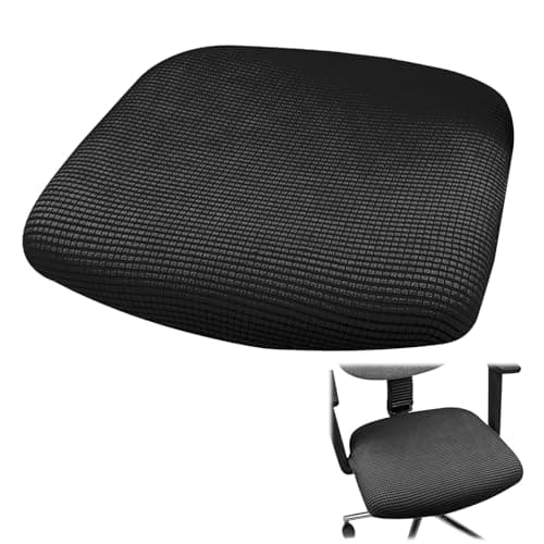 Jesiah Office Chair Cover, Black Large Computer Gaming Chair Seat Cover