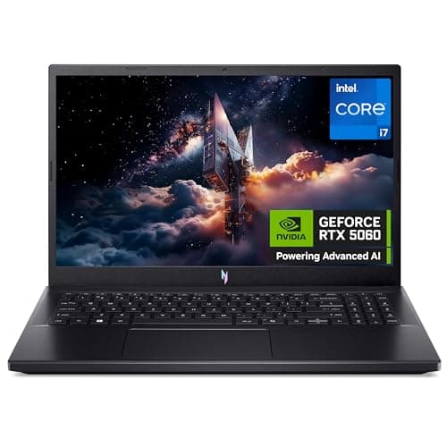 Acer Nitro V15 ANV15-52 Gaming Laptop - Intel Core i7-13620H, 16GB, 1TB SSD, NVIDIA GeForce RTX 5060, 15.6" Full HD 165Hz, Windows 11, Black