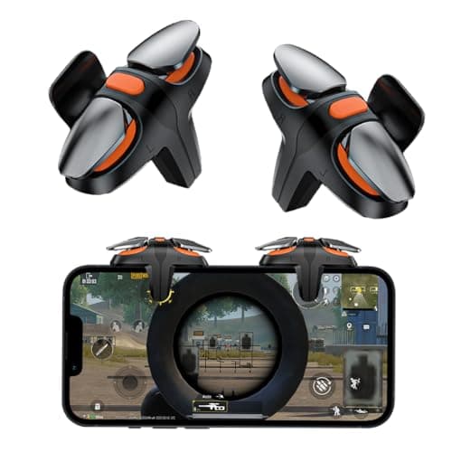 Ozkak Gaming Phone Controller Triggers Joystick Mobile Game Controller L1R1 Accessories for PUBG Call of Duty iPhone iOS Android Smartphone【1 pair】