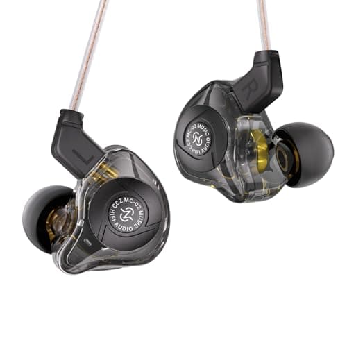 keephifi CCZ MC02 In Ear Monitors, In Ear Headphones Wired 10mm Dual Magnetic DD, Gaming Earbuds Noise Cancelling, IEM Earphones Deep Bass, Gaming Earphone, Wired Earbuds for PC