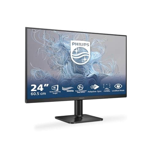 Philips 24E2N1100LB - 24 inch Full HD monitor, adaptive image synchronization (1920x1080, 100 Hz, 1x D-Sub, 1x HDMI 1.4) black