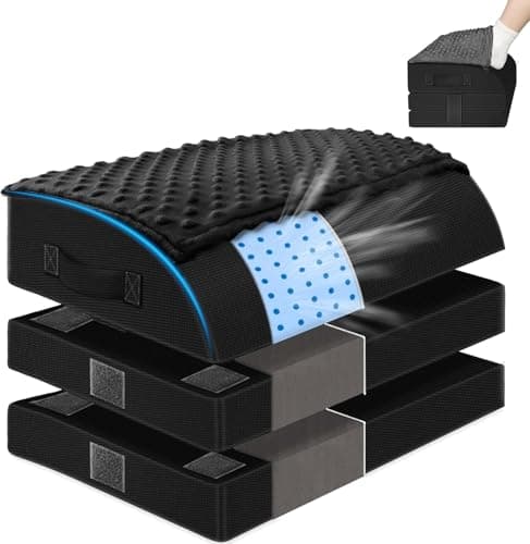 KingPavonini Foot Rest Under Desk for Office, 3 Adjustable Heights, Black