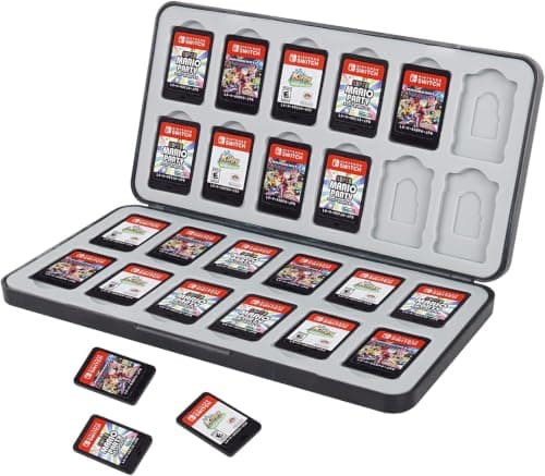 CTDMJ ：Game Card Case for Nintendo Switch/Switch OLED & Lite with 24 Game Card Slots and 24 SD Cards Slots, Portable Nintendo Switch Game Case