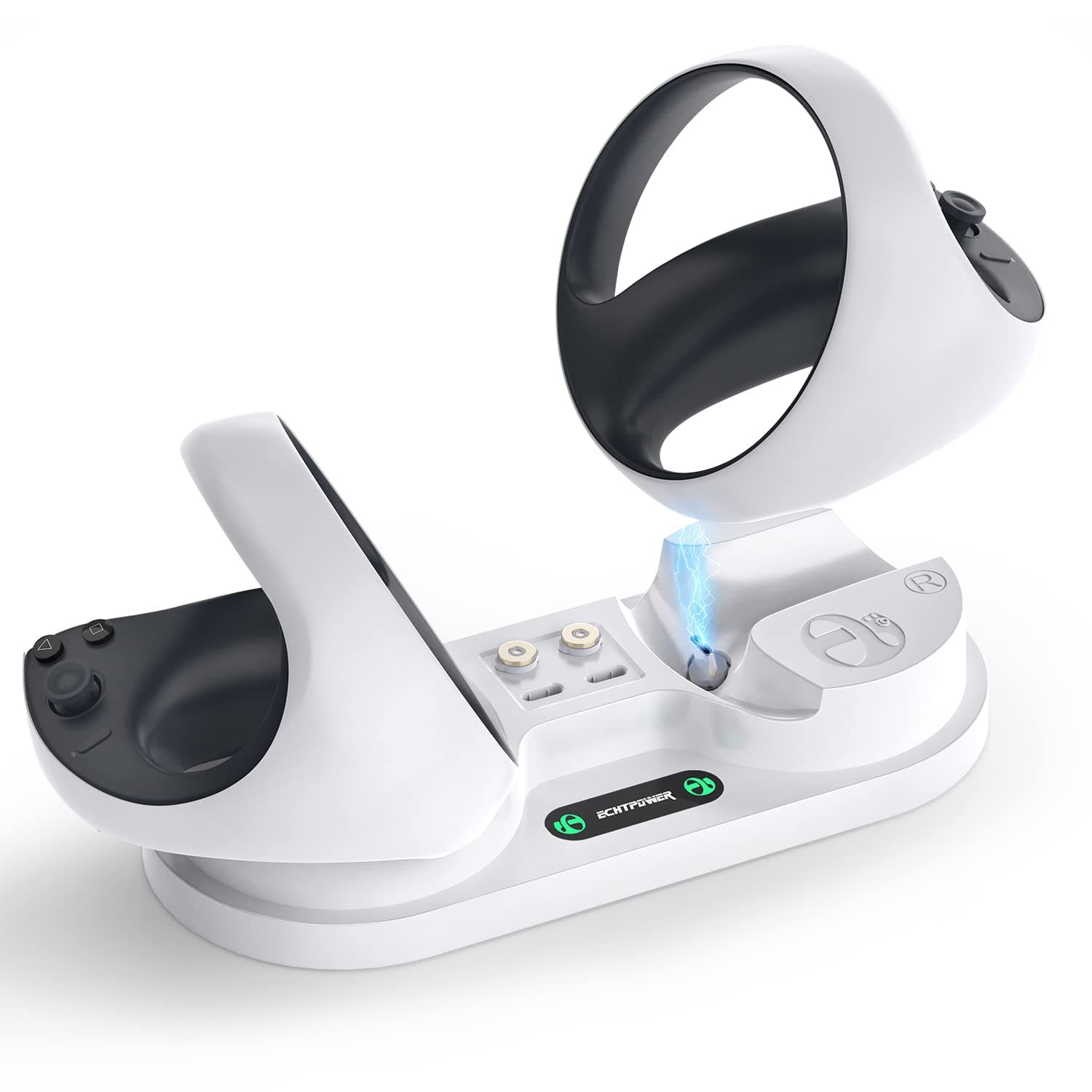 ECHTPower PSVR 2 Charging Station,PS5 VR2 Charging Dock,Fast Charger for Playstation VR2 Sense Controller with 4 Type-C Magnetic Interfaces/LED Indicator, PS VR2 Accessories Charging Stand