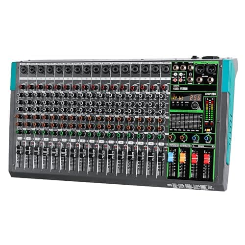 Depusheng PA16 Professional 16 channel mixer DJ controller with 256 DSP effects Bluetooth input USB player 48V phantom power