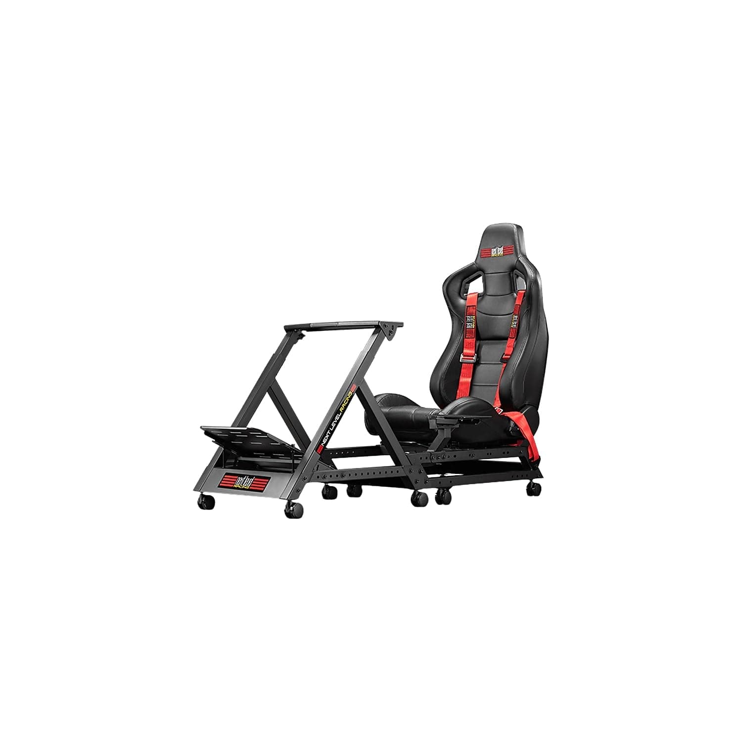 Next Level Racing GTtrack Sim Racing Cockpit – Carbon Steel, Direct Drive Ready, Full Adjustability, Motion Platform Compatible, Logitech, Thrustmaster, Fanatec NLR-S009