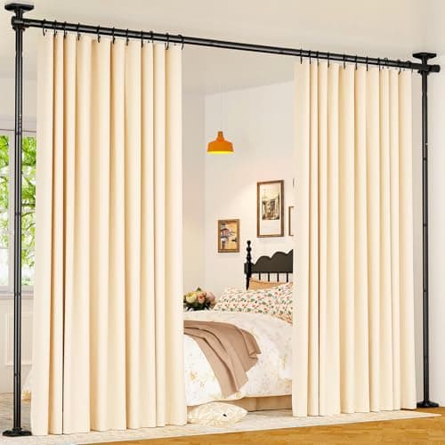 Yeabett Room Divider Curtain Rod - No Drilling Partition Room Dividers