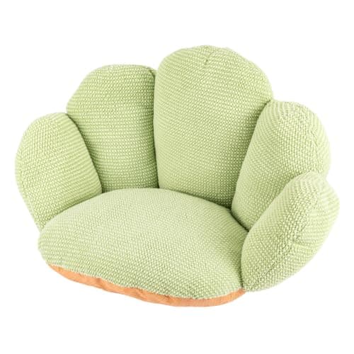 evergoods Flower Shape Floor Chair Cushion, Petal Design Lazy Sofa Seat with Ergonomic Back Support Thick Memory Foam Lounge Chair for Living Room Bedroom Gaming Reading Meditation Soft (Green)