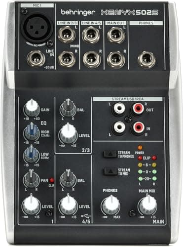 Behringer USB Streaming Interface Mixer XENYX 502S