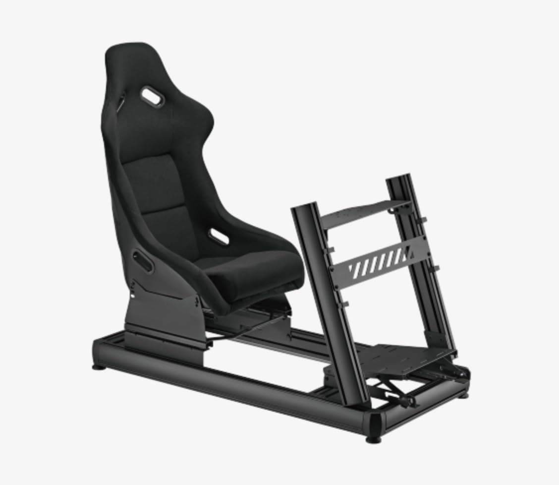 Wheel Stand Racing® | Professional Racing Cockpit | Sim Rig | Fully Adjustable Wheel Mount, Pedal Mount & Seat | LED Sync | Compatible Logitech, Fanatec, Thrustmaster, Moza & Hori | Built for DD