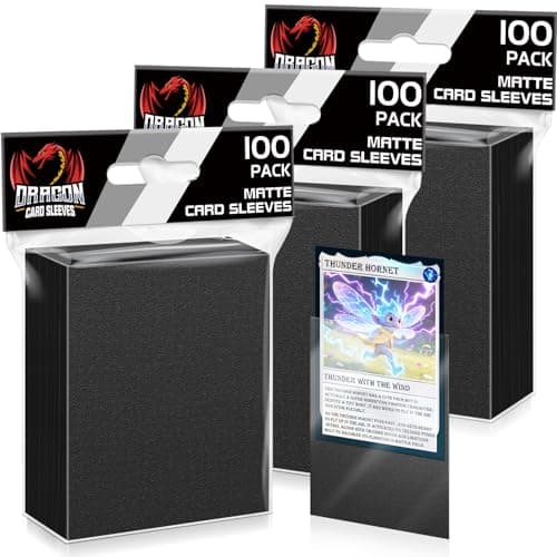 300ct Black Matte Card Sleeves for Trading Cards Protectors