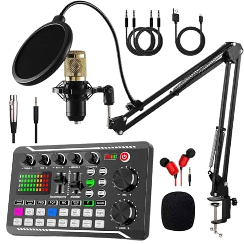 Podcast Equipment Bundle, Streaming Mic with Microphone for Gamer