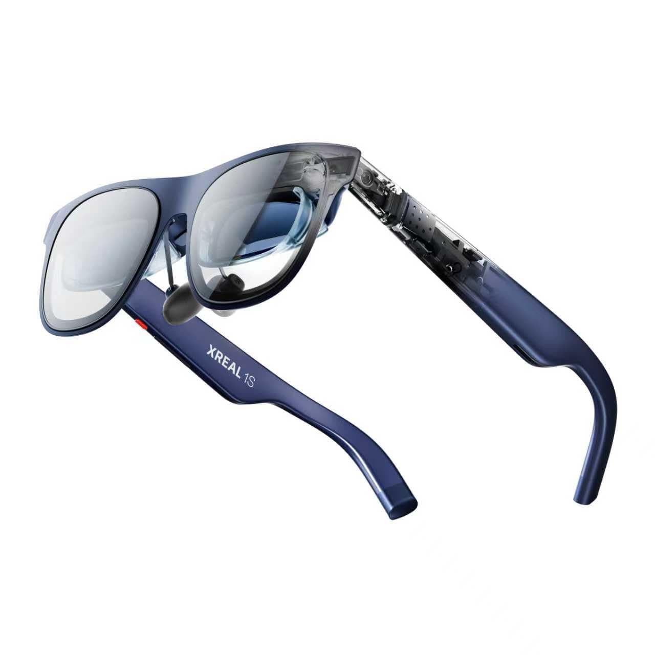 XREAL 1S AR Glasses, 500" Virtual Screen, Powered by X1 Chip, Native 3DoF | XR Glasses with 52° FOV, REAL 3D, Supports All USB-C DP Devices Including iPhone 17/16 and Handhelds, like ROG/SteamDeck