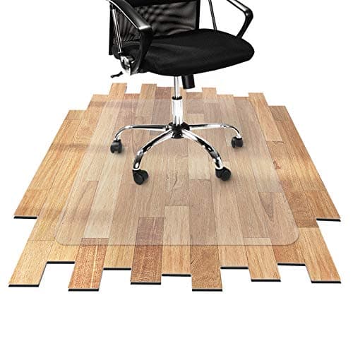 etm® Floor Protection Mat - Hard Floor Protector | PVC | Transparent & Durable | Office Chair Mat | Low-Cost Chair mat for Hard Floors | 90x120cm (3'x4')