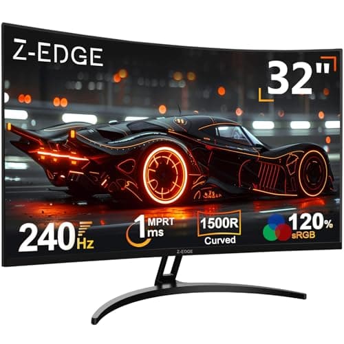 Z-Edge 32 Inch Curved Gaming Monitor 240Hz 1ms VA 1500R 1080P HDMI DP Black