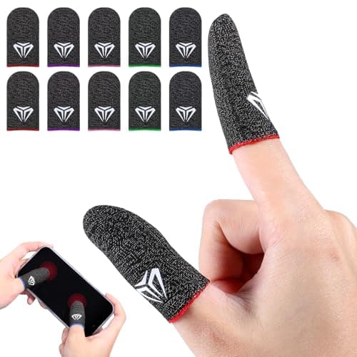 Gjinxi 10PCS Finger Sleeve for Gaming, Anti Sweat E-Sports Finger Glove