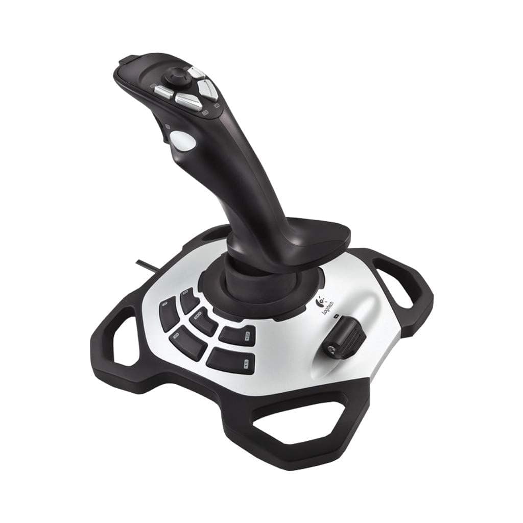 Logitech G Extreme 3D PRO Joystick | 12 Programmable Buttons, 8-way Hat Switch, Stable, Weighted Base, Rapid-fire Trigger, USB, PC - Black/Silver