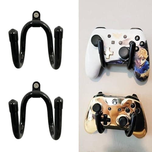 AUXPhome 2 Pack Universal Game Controller Wall Mount Holder, Mini Organizer Rack Hanger Hook for PS3/PS4/PS5/Xbox 360/Xbox One/S/X/Elite/Series S/Series X Controllers, etc