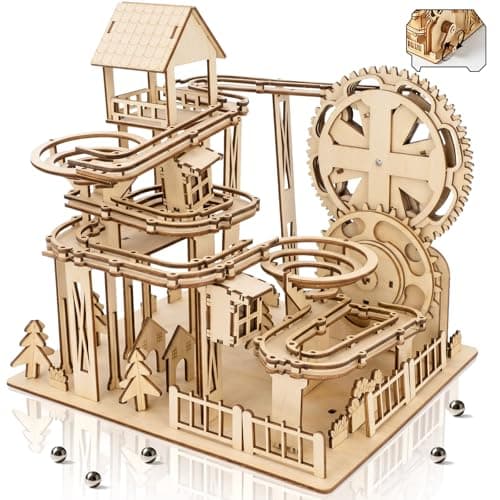 BELEEV Wooden Marble Run, Jungle Track 3D Puzzle for Adults