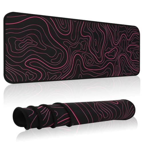 Invalidism Large Mouse Pad Extended XL Mousepad with Non-Slip Rubber(Pink)