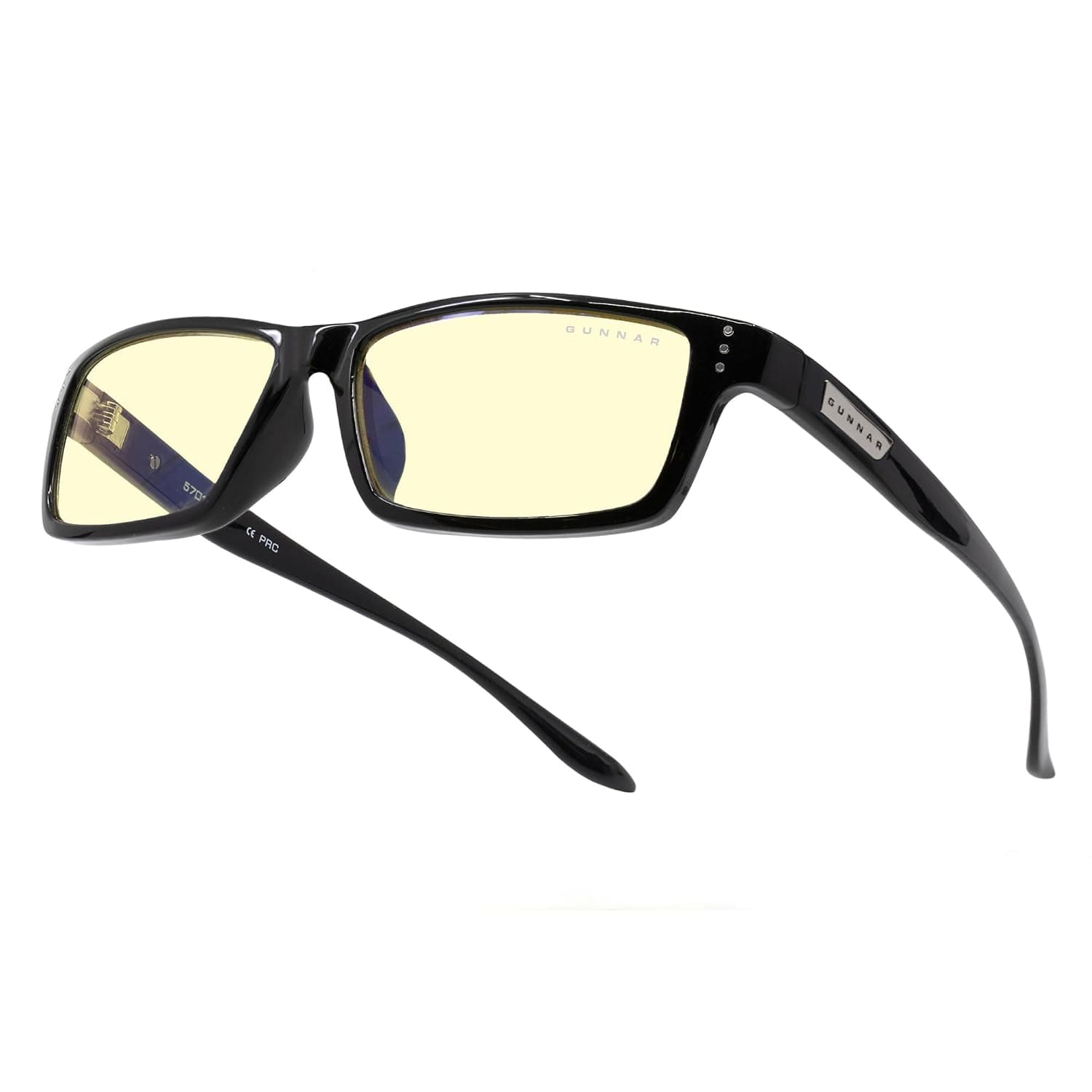 Gunnar Gaming and Computer Eyewear - Riot, Frame Colour: Onyx, Lens Tint: Amber (Blocks 65% Blue Light & 100% UV Light) - Blue Light Blocking Glasses - Patented lens - Reduce eye strain & dryness | Computer / Gaming glasses - Riot - Onyx - Amber - 65% blue light & 100% UV blocking - Patented technology